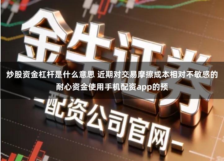 炒股资金杠杆是什么意思 近期对交易摩擦成本相对不敏感的耐心资金使用手机配资app的预