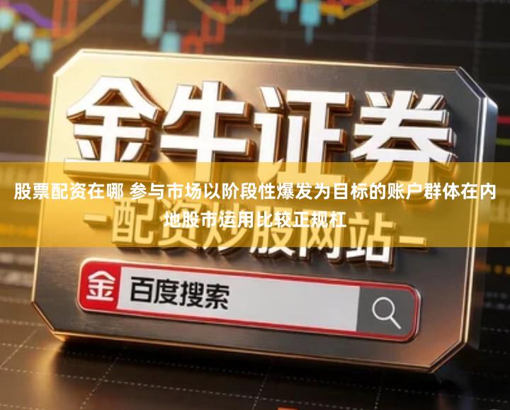 股票配资在哪 参与市场以阶段性爆发为目标的账户群体在内地股市运用比较正规杠